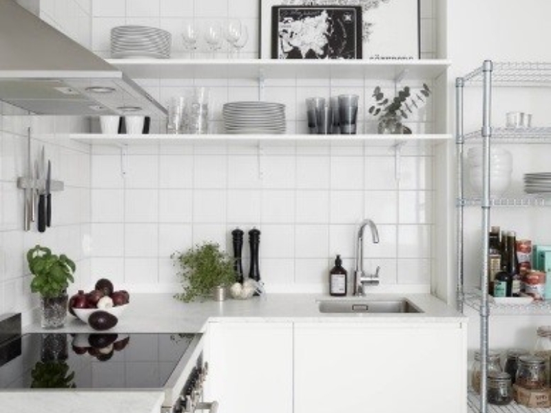 thiết kế không gian bếp nhỏ
