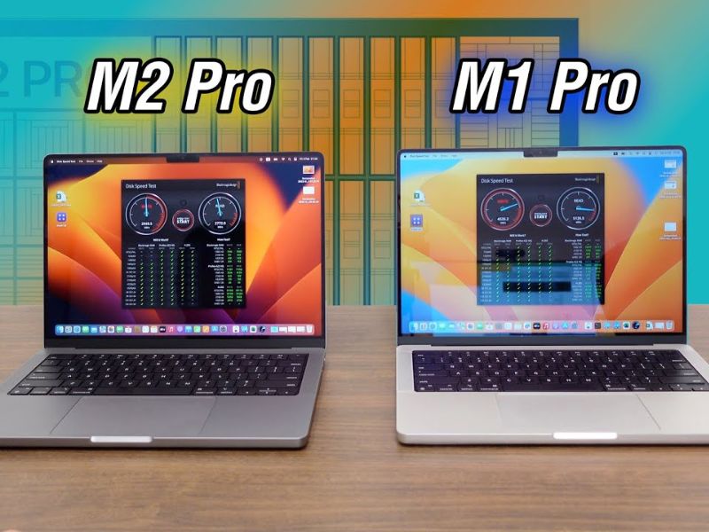so sánh MacBook Pro M1 và Macbook Pro M2